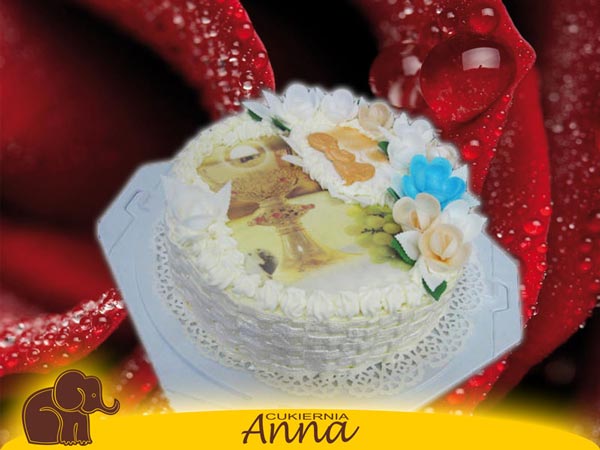 Weselne — tort komunia sw