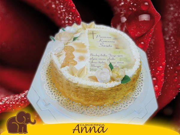 Weselne — tort komunia sw